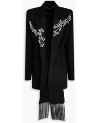 Erdem - Fringed Crystal-embellished Wool-crepe Blazer - Lyst