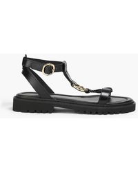 Claudie Pierlot - Ring-embellished Leather Sandals - Lyst