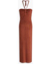 Giuliva Heritage - Leda Modal-blend Terry Halterneck Midi Dress - Lyst