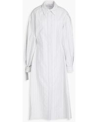 Victoria Beckham - Striped Cotton-poplin Midi Shirt Dress - Lyst