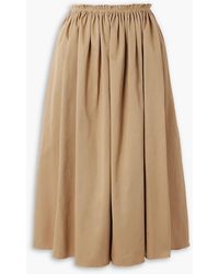 Gabriela Hearst - Chiara Cotton-Twill Midi Skirt - Lyst