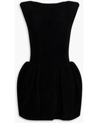 Versace - Gathered Fleece Mini Dress - Lyst