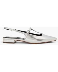 Vince - Iliana Leather Slingback Point-Toe Flats - Lyst