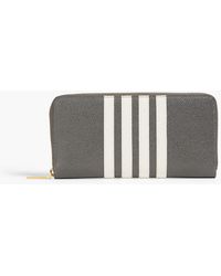 Thom Browne - Striped Pebbled-leather Wallet - Lyst