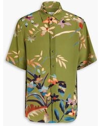 Etro - Floral-print Silk Crepe De Chine Shirt - Lyst