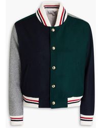 Thom Browne - Color-Block Wool-Felt Bomber Jacket - Lyst