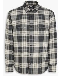 PAIGE - Kariertes hemd "everett" aus flanell aus einer baumwollmischung - Lyst