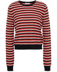 NINETY PERCENT Striped Merino Wool Jumper - Pink
