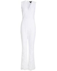 Rachel Zoe Grosgrain-trimmed Corded Lace Jumpsuit - White