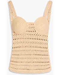 Nanushka - Bernou Crocheted Cotton-blend Top - Lyst