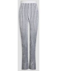 Missoni - Sequin-Embellished Striped Ribbed-Knit Flared Pants - Lyst