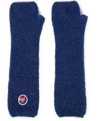 Fusalp Brushed Knitted Fingerless Gloves - Blue