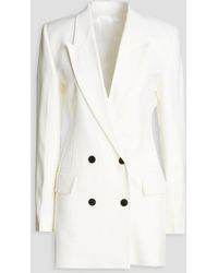 Victoria Beckham - Wool-twill Mini Tuxedo Dress - Lyst