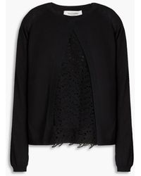 Valentino Garavani - Layered Guipure Lace Wool, Silk And Cashmere-blend Sweater - Lyst