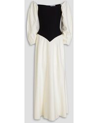 Gabriela Hearst - Lan schulterfreies maxikleid aus seiden-twill und merinowolle - Lyst