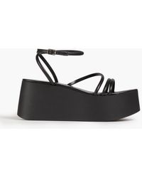 Gianvito Rossi - Bekah Leather Platform Sandals - Lyst