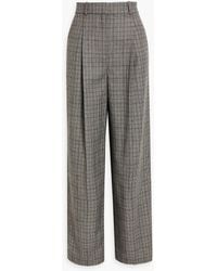 Theory - Prince Of Wales Checked Wool Straight-leg Pants - Lyst