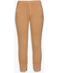 Enza Costa - Cropped Ribbed Jersey Tapered Pants - Lyst