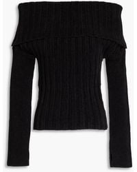 Jacquemus - Duci Off-the-shoulder Ribbed-knit Sweater - Lyst