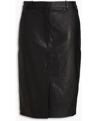 Veronica Beard - Maxine Leather Midi Skirt - Lyst