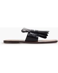 Marni - Fringed Leather Sandals - Lyst