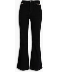 Maje - Chain-Embellished High-Rise Flared Jeans - Lyst