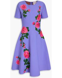 Carolina Herrera - Flared Jacquard-Knit Dress - Lyst