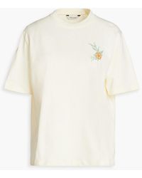 Holzweiler - Embroidered Cotton-jersey T-shirt - Lyst