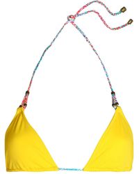 Heidi Klum Sun Muse Triangle Bikini Top - Yellow