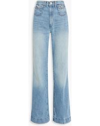 RE/DONE - 70s Faded High-rise Wide-leg Jeans - Lyst