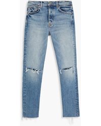 GRLFRND - Karolina Distressed High-rise Skinny Jeans - Lyst