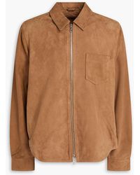 Officine Generale - Sid Suede Overshirt - Lyst
