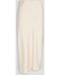 Brunello Cucinelli - Satin-Twill Midi Skirt - Lyst