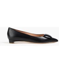 Rupert Sanderson - Befda Buckled Leather Point-toe Ballet Flats - Lyst