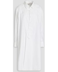 Maison Margiela - Gathered Cotton-poplin Shirt Dress - Lyst