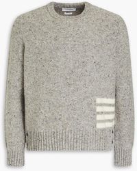 Thom Browne - Striped Donegal Wool And Mohair-blend Sweater - Lyst