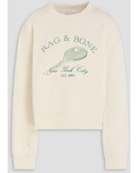 Rag & Bone - Printed French Cotton-Blend Terry Sweatshirt - Lyst