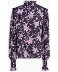 Isabel Marant - Yoshi Floral-Print Crepe De Chine Top - Lyst