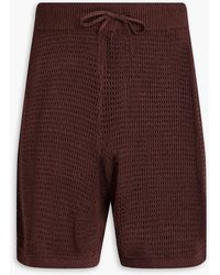 Nanushka - Pointelle-knit Drawstring Shorts - Lyst