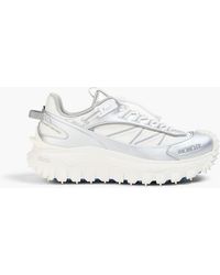 Moncler - Trailgrip Leather And Mesh Sneakers - Lyst