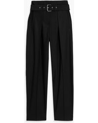 IRO - Benet Belted Wool-blend Tapered Pants - Lyst