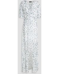 Rag & Bone - Tamar Twist-front Floral-print Georgette Maxi Dress - Lyst