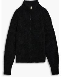 IRO - Elida Brushed Ribbed Mohair-blend Zip-up Sweater - Lyst