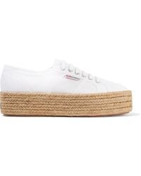 superga espadrilles wit