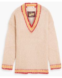 Marni - Oversized Mohair-blend Sweater - Lyst