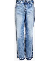Maison Margiela - Hoch sitzende jeans mit geradem bein in patchwork-optik - Lyst