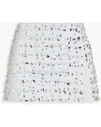 16Arlington - Minerva Crystal-embellished Satin-twill Mini Skirt - Lyst
