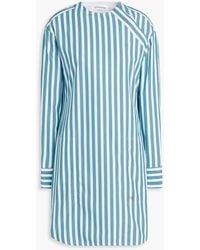 Victoria Beckham - Striped Cotton-poplin Mini Dress - Lyst