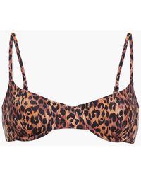 Solid & Striped - The Eva Leopard-print Underwired Bikini Top - Lyst