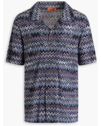 Missoni - Crochet-knit Cotton-blend Shirt - Lyst